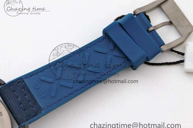 MIROTIME 0710 BestValue Mark XVIII IW328101 Black Ceramic M+F 1:1 Best Edition Blue Dial on Blue Nylon Strap A 7058